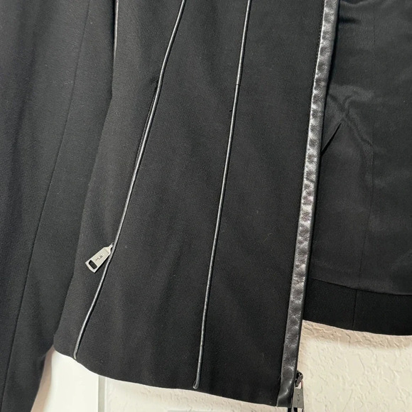 RARE Ralph Lauren Black Label Made in Italy Leather Trim Blazer Jacket Size 2 - Picture 7 of 13